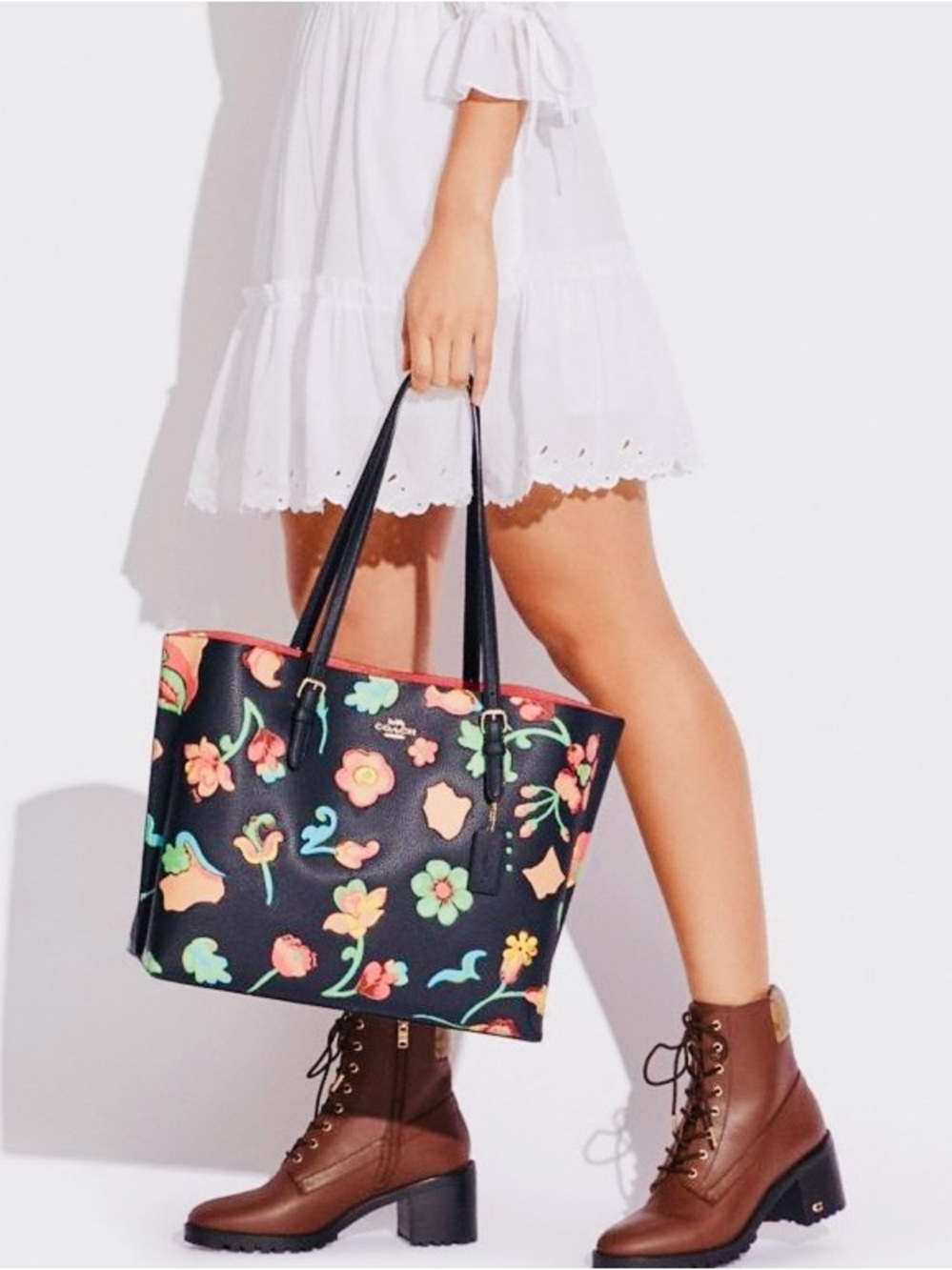 COACH Mollie Tote Bag With Dreamy Land Floral Print C8215 - Picture 12 of 12